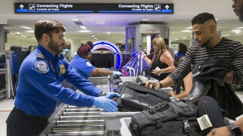 Never get behind families in airport security